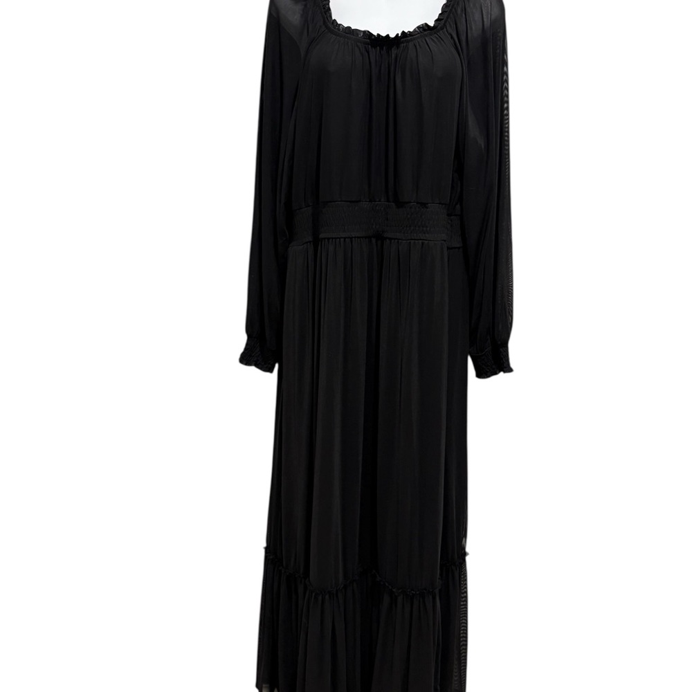 KNOX ROSE Women’s Witchy Long Sleeve Dress Sheer Stretch Size XL